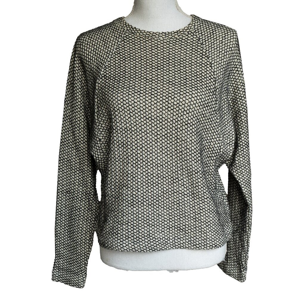 Bella Luxx Crew Neck Top Acubi Net Crew neck Long Sleeve Dolman Pullover Shirt